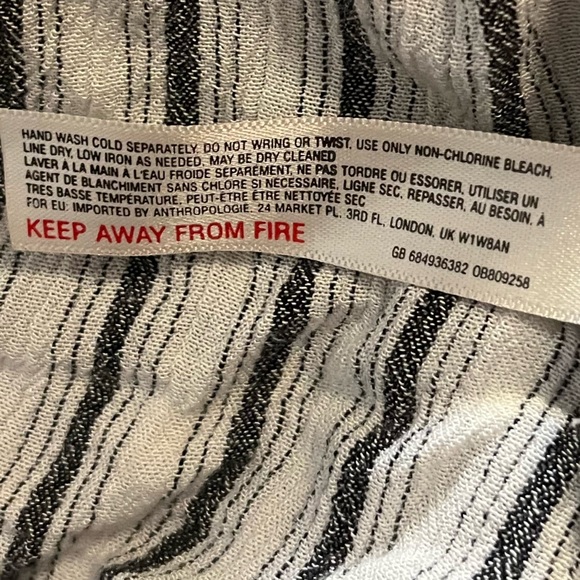 Anthropologie Lilka Jaluit Striped Maxi Dress Crochet Lace Racerback Straps M - Picture 10 of 11